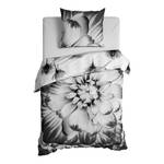 Parure de lit réversible GOTS Rosati Satin mako - Noir / Blanc - 155 x 220 cm + oreiller 80 x 80 cm