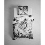 Parure de lit réversible GOTS Rosati Satin mako - Noir / Blanc - 155 x 220 cm + oreiller 80 x 80 cm