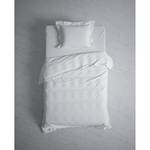Parure de lit Punto Satin de coton - Blanc - 140 x 200/220 cm + oreiller 70 x 60 cm