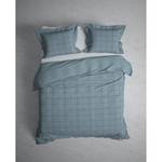 Parure de lit Diamante Satin de coton - Bleu Gris - 240 x 200/220 cm + 2 oreillers 70 x 60 cm