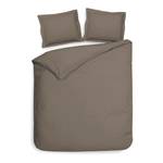 Parure de lit Punto Satin de coton - Taupe - 240 x 200/220 cm + 2 oreillers 70 x 60 cm