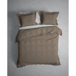 Parure de lit Punto Satin de coton - Taupe - 240 x 200/220 cm + 2 oreillers 70 x 60 cm