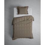 Parure de lit Punto Satin de coton - Taupe - 240 x 200/220 cm + 2 oreillers 70 x 60 cm