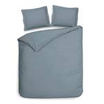 Parure de lit Punto Satin de coton - Bleu Gris - 200 x 200/220 cm + 2 oreillers 70 x 60 cm