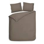 Parure de lit Banda Satin de coton - Taupe - 240 x 200/220 cm + 2 oreillers 70 x 60 cm