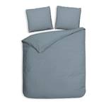 Parure de lit Banda Satin de coton - Bleu Gris - 200 x 200 cm + 2 oreillers 80 x 80 cm