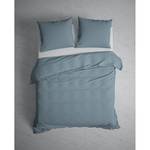 Parure de lit Banda Satin de coton - Bleu Gris - 200 x 200 cm + 2 oreillers 80 x 80 cm