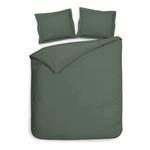 Parure de lit Banda Satin de coton - Vert olive - 200 x 200/220 cm + 2 oreillers 70 x 60 cm