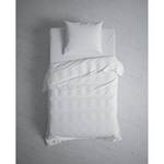 Parure de lit Punto Satin de coton - Blanc - 200 x 200 cm + 2 oreillers 80 x 80 cm
