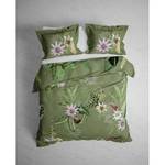 Parure de lit réversible GOTS Safan Satin mako - Vert - 240 x 200/220 cm + 2 oreillers 70 x 60 cm