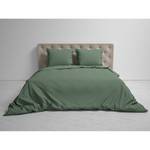 Parure de lit Banda Satin de coton - Vert olive - 155 x 220 cm + oreiller 80 x 80 cm