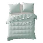 Parure de lit Chambray Percale de coton - Menthe - 260 x 200/220 cm + 2 oreillers 70 x 60 cm