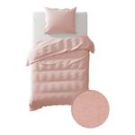 Parure de lit Chambray Percale de coton - Rose - 140 x 200/220 cm + oreiller 70 x 60 cm