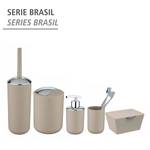 Poubelle de salle de bain Brasil Résine thermoplastique (TPE) - Capacité : 6,5 L - Taupe