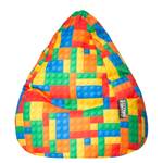 Pouf poire Bricks XL Multicolore - Matière plastique - 70 x 110 x 70 cm