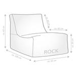Fauteuil pouf Veluto Rock Anthracite - Profondeur : 100 cm