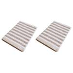 Handdoek Lifestyle Strepen (set van 2) Badstof - Beige