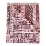 Wohndecke Chevron Frottee - Rosa