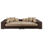 Bigsofa Canton I Kunstleder / Strukturstoff - Braun / Beige