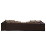 Bigsofa Canton I Kunstleder / Strukturstoff - Braun / Beige