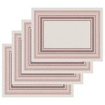 Tischset Embroidery I (4er-Set) Vinyl - Rot