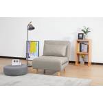 Fauteuil convertible ELANDS Aspect cuir vieilli - Microfibre Ehmi: Gris clair