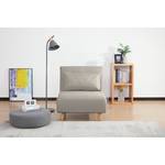 Fauteuil convertible ELANDS Aspect cuir vieilli - Microfibre Ehmi: Gris clair