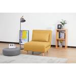 Fauteuil convertible ELANDS Aspect cuir vieilli - Microfibre Ehmi: Jaune maïs