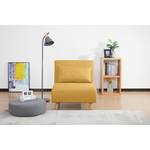 Fauteuil convertible ELANDS Aspect cuir vieilli - Microfibre Ehmi: Jaune maïs