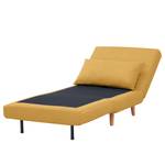 Fauteuil convertible ELANDS Aspect cuir vieilli - Microfibre Ehmi: Jaune maïs