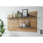 Open wandkast Olon Antracietkleurig/Eikenhouten look