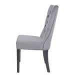 Chaises capitonnées Waroona 2 (lot de 2) Gris - Noir