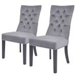 Chaises capitonnées Waroona 2 (lot de 2) Gris - Noir