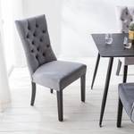 Chaises capitonnées Waroona 2 (lot de 2) Gris - Noir