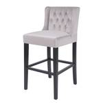 Tabouret de bar Nola II Gris clair - Noir