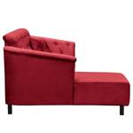 Ecksofa Tayrac Samt - Rot - Longchair davorstehend links