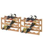 Weinregal Norway (2er-Set) Walnuss massiv