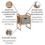 Bijzettafel Bahari II massief bamboehout - bamboehout/grijs