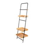 Ladderkast Loft massief bamboehout/metaal - bamboehout/zwart