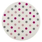 Kindervloerkleed Confetti polypropyleen - Oud pink/Crèmekleurig - Diameter: 160 cm