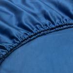 Hoeslaken Satinado katoen satijn - Marineblauw - 90 x 220 cm