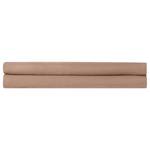 Drap-housse Satinado Coton - Satin - Marron clair - 90 x 220 cm