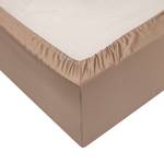 Spannbettlaken Satinado Baumwolle - Satin - Hellbraun - 90 x 220 cm