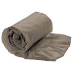 Drap-housse élastique Elementi Satin mako - Taupe - 90 x 200 cm