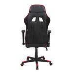 Gamestoel Game-Rocker G-10 kunstleer & netstof/nylon - Zwart/rood