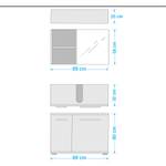 Badkamerset Weddell II (2-delig) inclusief verlichting - grijs glas/grijs