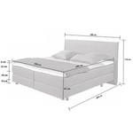 Boxspringbett Vallandry II Hellgrau - 160 x 200cm - H3