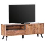 Meuble TV Manabi Acacia massif - Acacia / Anthracite