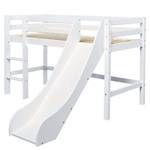 Lit mezzanine Unicorn II 70 x 160cm - Sans matelas - Avec toboggan