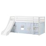 Lit mezzanine Fairytale Knight II 90 x 200cm - Matelas de mousse visco-élastique et mousse froide - Avec toboggan